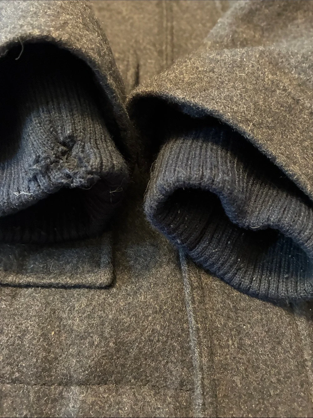 Merona Charcoal Military-Style Wool Blend Jacket
